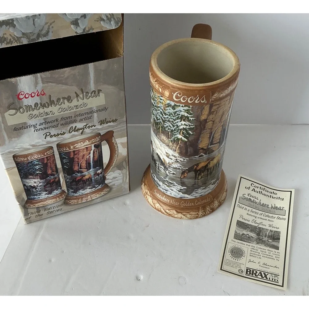 Coors Y2K Collector Stein Somewhere Near Golden‎ CO Persis Clayton Weirs 2005